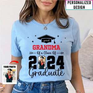 Proud Family Of Senior 2024 Graduation Photo Personalized Shirt