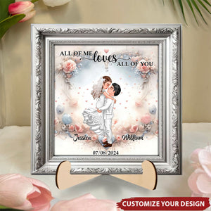 Anniversary Married Frame Effect Personalized Wooden Plaque