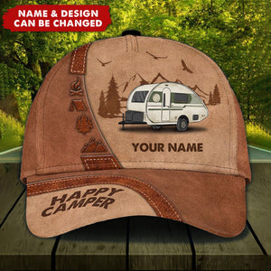 Happy Camper Personalized Multicolor Classic Cap A Unique Style For Outdoor Enthusiasts