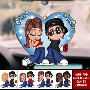 Y2K Couple - Personalized Couple Car Ornament