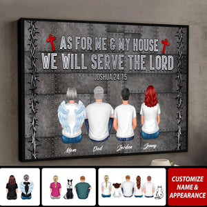 We Will Serve The Lord Gift For Christian Family Personalized Poster