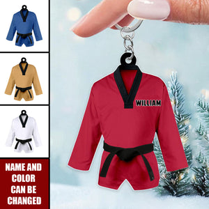 Personalized Taekwondo Uniform Acrylic Keychain, Gift For Taekwondo Lovers