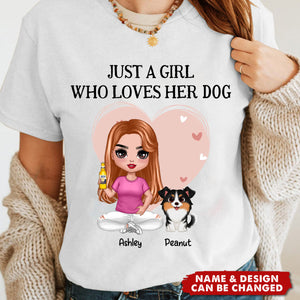 Pink Heart Just A Woman Who Loves Her Pets Personalized T-Shirt, Heartfelt 2025 Mother's Day Gift For Cat Moms, Cat Lovers