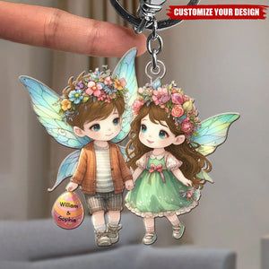 Easter Cute Doll Couple - Personalized Acrylic Keychain