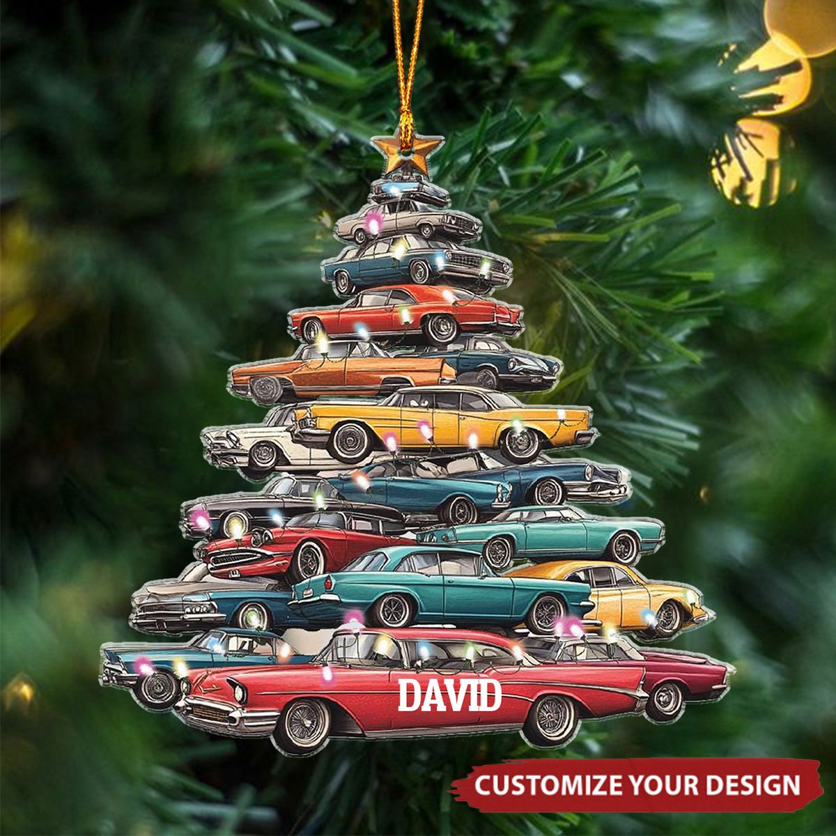 Muscle Car Collection Christmas Ornament - Christmas Car Tree Ornament