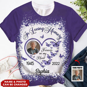 In Loving Memorial, Forever In My Heart - Upload Photo Personalized 3D T-Shirt