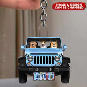 Pickup Truck Dog Cat - Personalized Acrylic Keychain