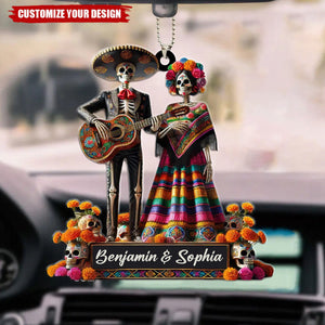 Mexican Couple - Personalized Acrylic Car Ornament