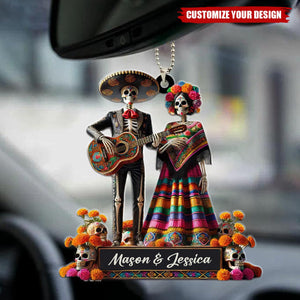 Mexican Couple - Personalized Acrylic Car Ornament