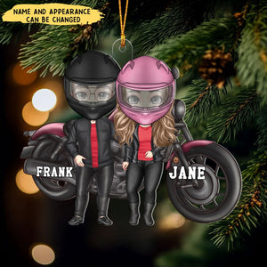 Personalized Biker Couple For Life Christmas Ornament, Gift For Motorcycle Lovers