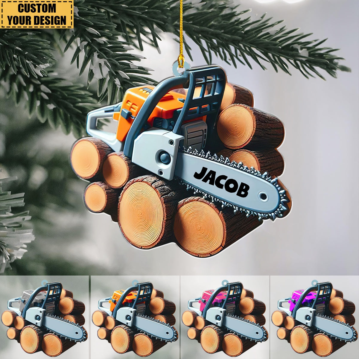 Arborist Saw Personalized Christmas Ornament, Gift For Arborist