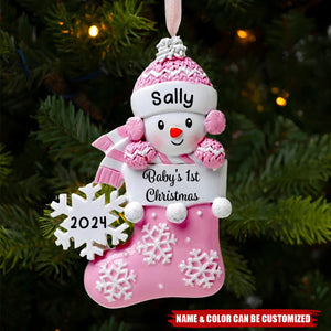 Baby's First Christmas Personalized Handwritten Poly Resin Christmas Ornament