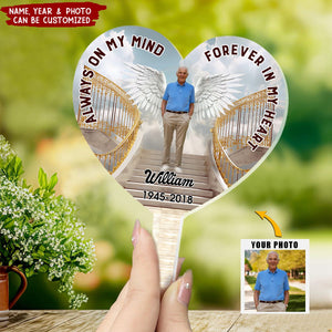 Heaven Golden Gate, Always On My Mind Forever In My Heart Personalized Acrylic Plaque Stake