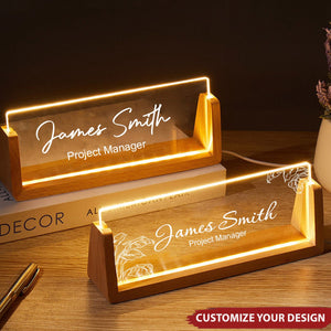 Personalized Desk Name Plate - Lighted Name Sign