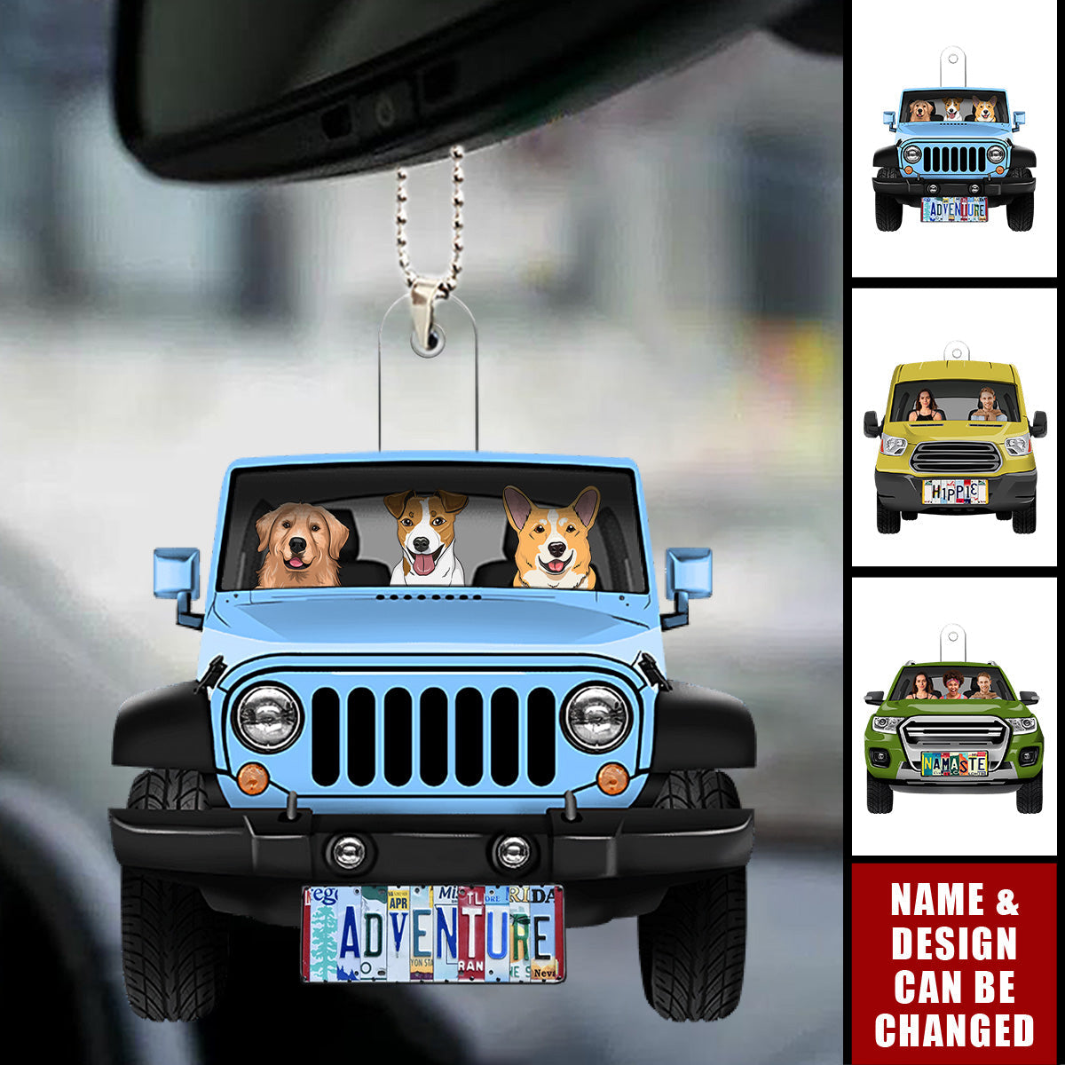 Pickup Truck Dog Cat - Personalized Acrylic Ornament