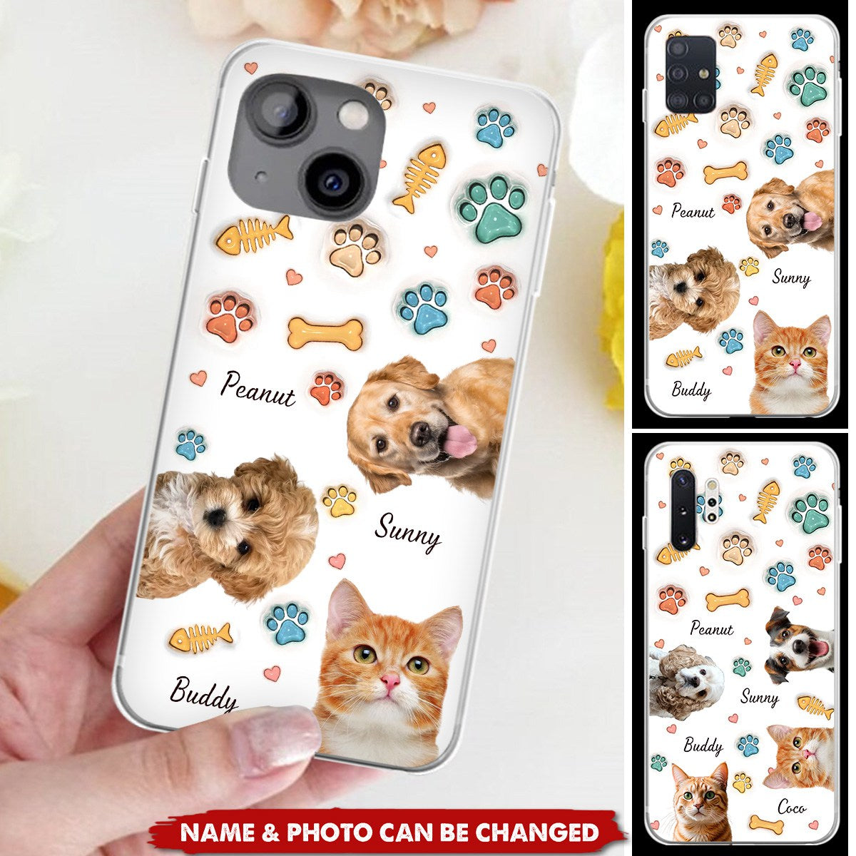 Custom Photo A Pet's Love Is The Best Kind Of Love -  Personalized Phone Case - Gift For Pet Owners, Pet Lovers