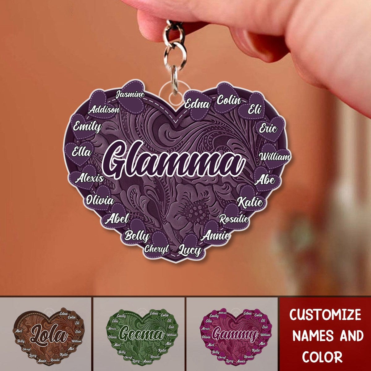 Grandma's Little Sweethearts - Personalized Cutout Acrylic Keychain