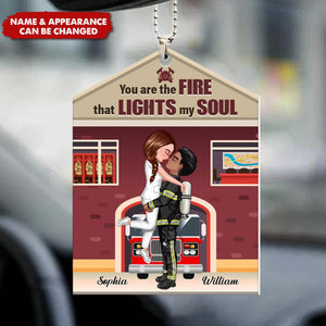 You're The Fire That Lights My Soul - Personalized Couple Ornament