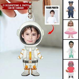 Custom Photo Funny Jobs - Gift For Loved One, Children, Grandkids - Personalized Custom Keychain