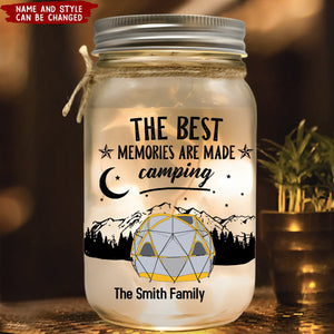 Making Memories One Campsite At A Time - Personalized Photo Mason Jar Light