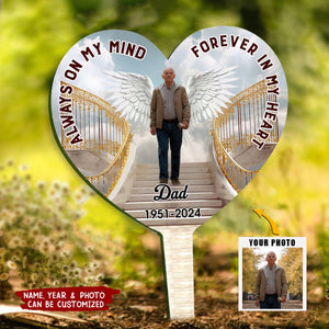 Heaven Golden Gate, Always On My Mind Forever In My Heart Personalized Acrylic Plaque Stake