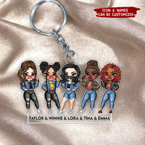 We Are Sistas Personalized Acrylic Keychian