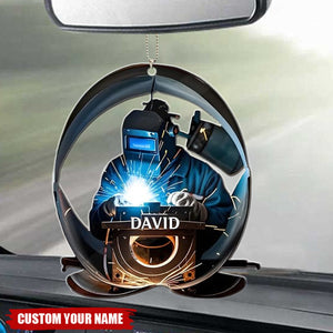 Crafted Sparks Personalized Name Welding Shaped Ornament