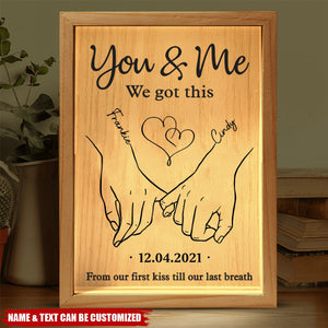 Together Forever From Our First Kiss Till Our Last Breath - Personalized Frame Light Box