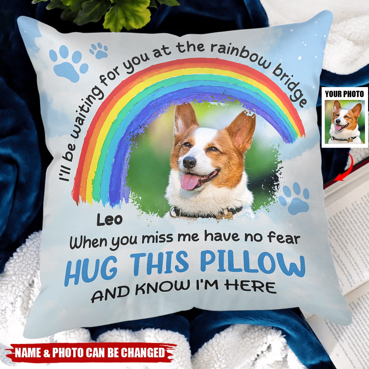 I'll Be Waiting For You - Personalized Photo Pillow