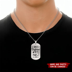 Best Husband By Par - Personalized Photo Dog Tag Necklace