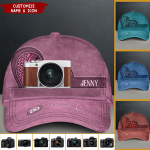 Heart With Photographer Personalized Classic Cap