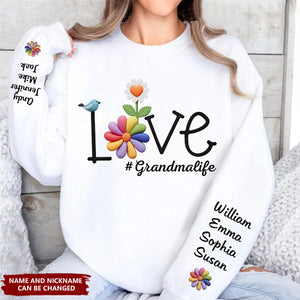 Love Recognizes No Barriers - Family Personalized Custom Unisex Sweatshirt With Design On Sleeve - Gift For Mom, Grandma