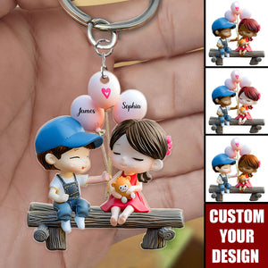 Together Forever - Personalized Couple Keychain