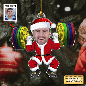 Merry Liftmas - Personalized Gym Photo Ornament