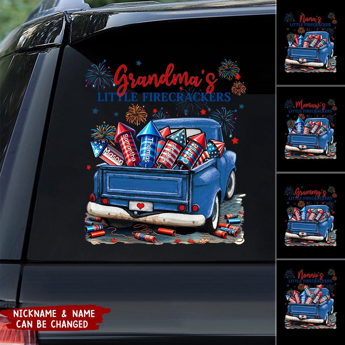 Grandma's Little Firecrackers Personalized Decor Decal