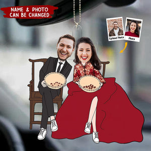 Funny Couple - Custom Photo Ornament For Couple- Best Valentine's Day Gifts