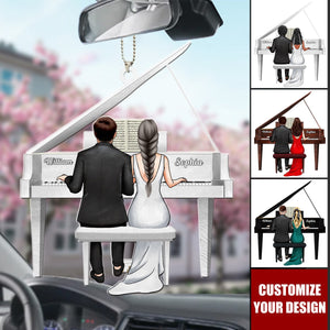 Personalized Gifts For Pianist Couple Car Ornament