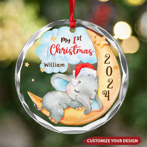 You’re Part Of Me, My Little One - Family Personalized Circle Glass Ornament