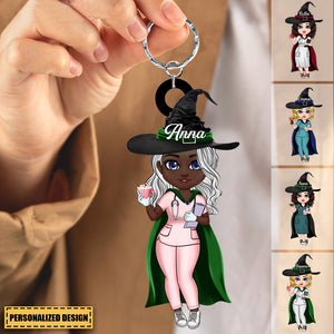 Personalized Halloween Nurse Keychain Gift Idea For Nurse