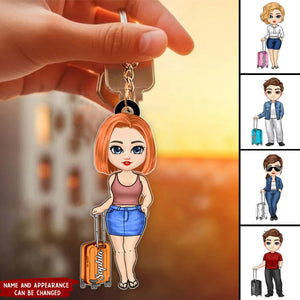 Time For Traveling Personalized Acrylic Keychain