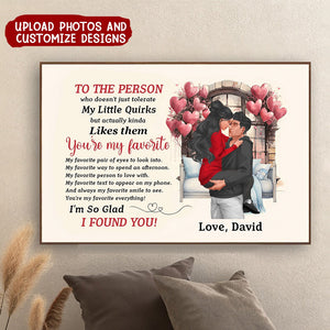 I'm So Glad I Found You, Personalized Poster, Gifts For Funny Couple