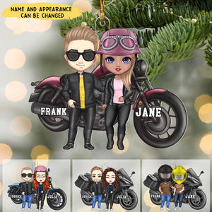 Personalized Biker Couple For Life Christmas Ornament, Gift For Motorcycle Lovers