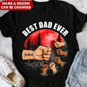 Best Papa Ever Fistbump - Personalized Shirt