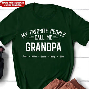 My Beloved People Call Me Daddy - Family Custom Unisex T-shirt - Father's Day, Birthday Gift For Grandpa