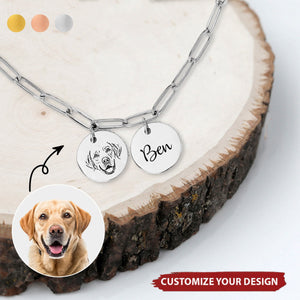 Pet Memorial Gifts - Personalized Necklace For Kids Cat Mom Dog Pet