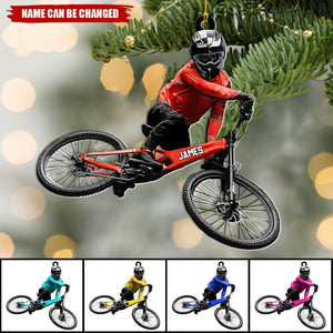 Personalized Mountain Bike Ornament - Gift For Biker Cyclist