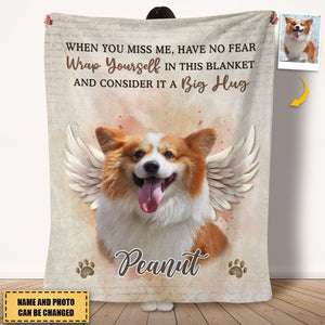 Custom Photo No Longer By My Side But Forever In My Heart - Memorial Personalized Custom Blanket - Sympathy Gift For Pet Owners, Pet Lovers