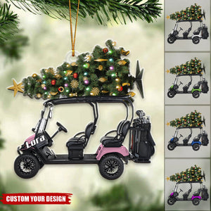 Riding Golf Personalized Christmas Ornament, Gifts For Golf Lovers