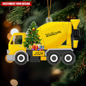 Toy Truck - Personalized Acrylic Ornament, Christmas Gifts for Kids