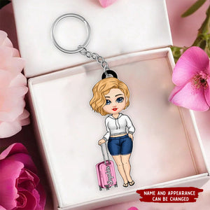 Time For Traveling Personalized Acrylic Keychain